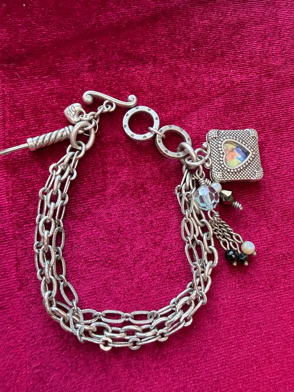 Brighton KEEPSAKE Photo Retired Heart Bracelet